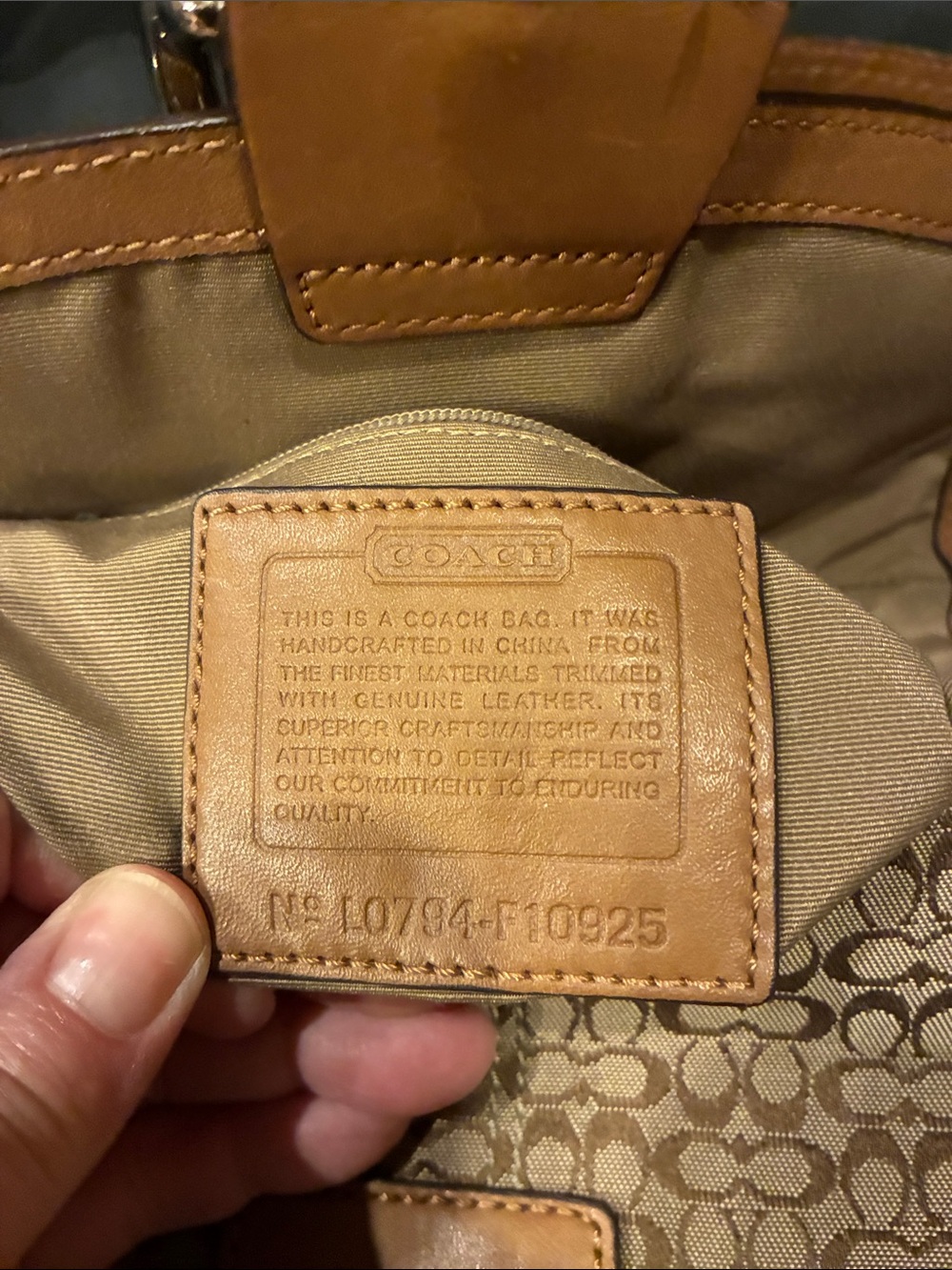 Coach F10925 Y2K Soho Signature Flap Shoulder Bag - Beige & Silver (ABBA) - Picture 14 of 16